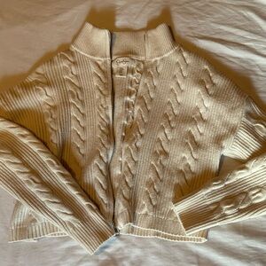 Jessica Simpson Cream Cable Knit Cardigan